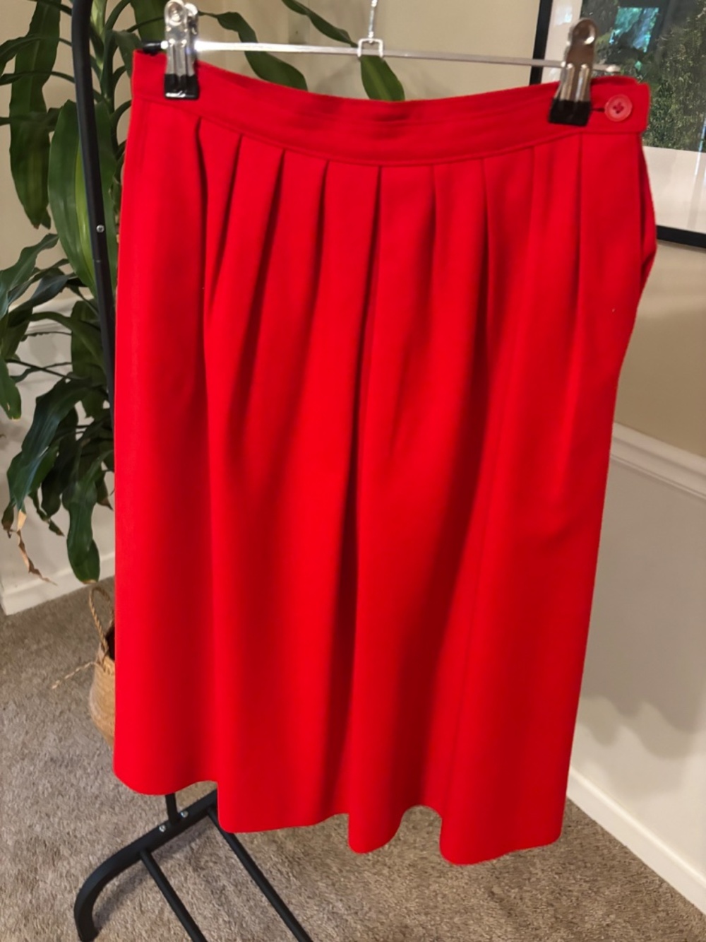 Pendleton 100% Wool Skirt Women's Petite 8 Wool Classic Red Christmas